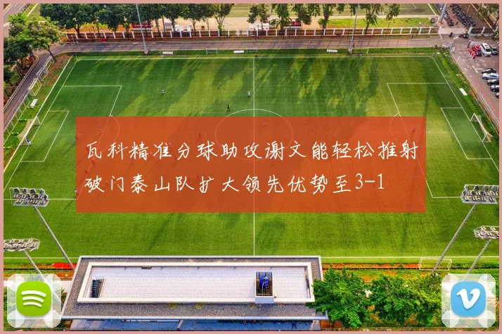 瓦科精准分球助攻谢文能轻松推射破门泰山队扩大领先优势至3-1